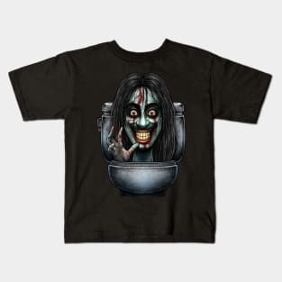 Horror toilet Monster #20 Kids T-Shirt